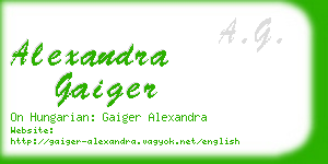 alexandra gaiger business card